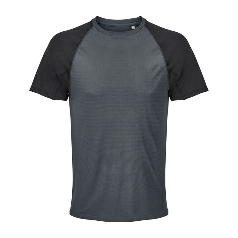 SOLS Unisex Adult Performance Ripstop T-Shirt / Black/Charcoal